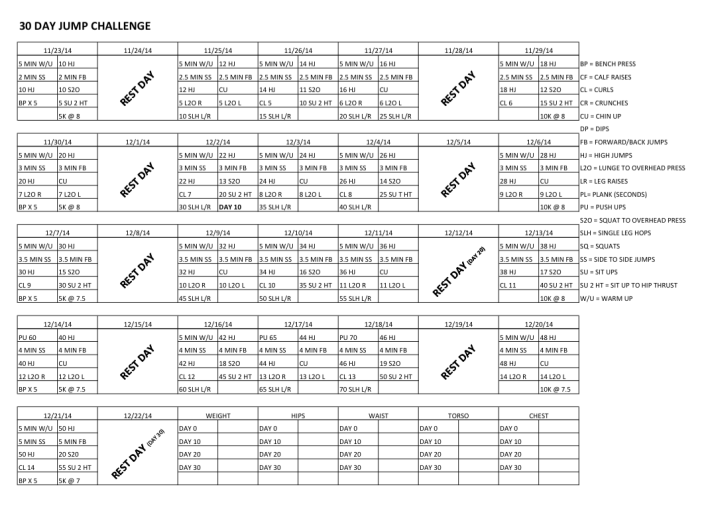 30 Day Jump Challenge